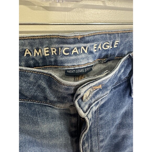 American Eagle Super High Rise Jegging Blue Stretch Skinny Soft Denim Classic - Picture 4 of 8